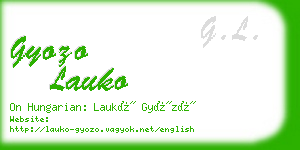 gyozo lauko business card